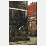 Heinrich Müller-Wachenfeld, Epitaph an der Kreuzkirche Hannover, Ölmalerei in gedeckter Farbigkeit