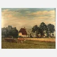 August Ostermann, "Altes Bauernhaus", Öl auf Leinwand
