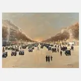 Gernot Rasenberger, "Champs Elysees", Öl auf Leinwand