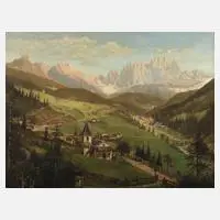 August Roschlau, St. Zyprian mit Rosengarten, 1919, Öl auf Leinwand