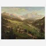 August Roschlau, St. Zyprian mit Rosengarten, 1919, Öl auf Leinwand