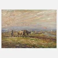 Julius Seyler, Sommer auf dem Land, Öl auf Karton