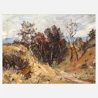 Prof. Alexander von Szpinger, Sonniger Herbsttag, Öl auf Pappe