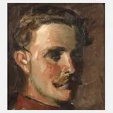 Impressionist, Soldatenportrait spätes Kaiserreich, Öl auf dünnem Malkarton