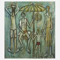 A. Guida, Strandgesellschaft, Mischtechnik