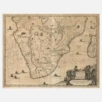 John Ogilby, Karte südlicher Teil von Afrika, Kupferstich