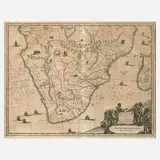 John Ogilby, Karte südlicher Teil von Afrika, Kupferstich