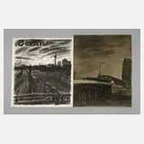 Manfred Butzmann, Zwei Graphiken, Offsetlithografien