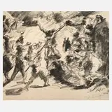 Prof. Lovis Corinth, "Tod Jesu", Lithographie