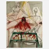 Die Karten sagen Carmens Tod voraus by Salvador Dalí, Farblithographie auf Velin, sold Mar 2024