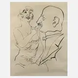 George Grosz, Ungleiches Paar, Lithographie