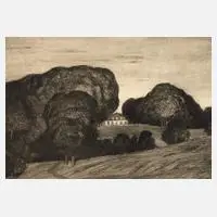 Walter Leistikow, "Das Haus", Radierung
