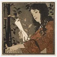 Koloman Moser, Lesendes Mädchen