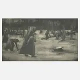 Max Liebermann, "Holzsuchende Frauen", Lithographie