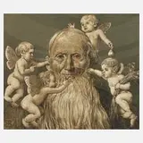 Hans Thoma, "Saturn", 1900, Farblithographie