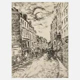 Maurice de Vlaminck, "La Rue de la Glaciére", Radierung