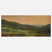 Carl Irmer, Mittelgebirgslandschaft, Mischtechnik