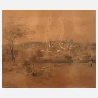 Carl August Lebschée, Sommertag, Aquarell und Deckweiß