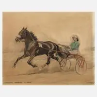 "Leopoldine Dworzak..." by Carl Franz Bauer, 1949, Aquarell, sold Mar 2024