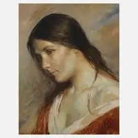 Heinrich Nernst, Damenportrait, Aquarell und Deckweiß auf leichtem Karton