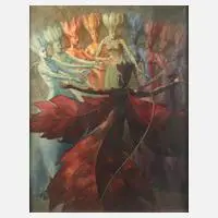 Hermann Widmer, Herbsttanz, 1927, Aquarell auf leichtem Karton