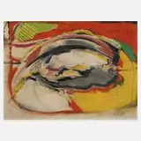 Christian Peschke, Ungegenständliche Komposition, 1984, Kreiden und Stiften auf Papier