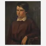 Prof. Hugo König, Knabenportrait, Öl auf Leinwand