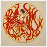 Walther Gasch, "Mary Wigman", 1919, Gouache auf leichtem Karton