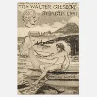 Prof. Max Klinger, Exlibris Walter Giesecke, Radierung