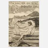 Prof. Max Klinger, Exlibris Walter Giesecke, Radierung