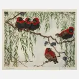 Martin Erich Philipp, "Feuerweber", Farbholzschnitt auf Japanpapier