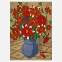Martin Erich Philipp, Sommerblumen, Farbholzschnitt auf dünnem Papier