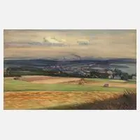 Albin Schlehahn, Blick auf Plauen, 1928, Aquarell auf Papier