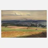 Albin Schlehahn, Blick auf Plauen, 1928, Aquarell auf Papier