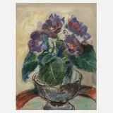Sigrid Artes, "Gloxinie", Pastellzeichnung auf getöntem Papier