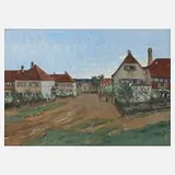 Fritz Beckert, Straßenansicht Hellerau, Mischtechnik
