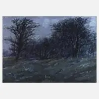 Prof. Siegfried Ratzlaff, "Bäume im Schlosspark Machern III", Acryl und Öl auf Leinwand