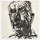 Prof. Max Uhlig, "Kopf Thomas Mann", 2010, Radierung auf Bütten