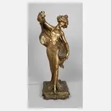 Lucien Chales Alliot, große figürliche Lampe