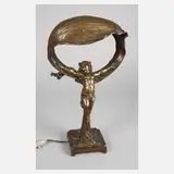 Victorin Sabatier, figürliche Tischlampe, Bronze