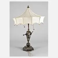 Roland Paris, figürliche Tischlampe "Jongleur", Bronze