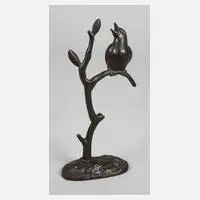 Roland Paris, Vogel auf Ast, Bronze