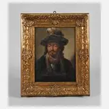 Rembrandtnachfolge, Herrenportrait, Federhut