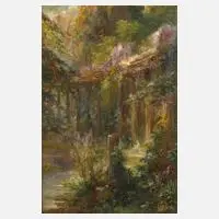 Edmond Allouard, Der verwunschene Ort, Öl auf Leinwand