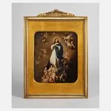 P. de Jesus, Mondsichelmadonna, Öl auf Blech