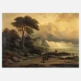 Edmund Dittmann, "Kap Arkona auf Rügen", Kreidefelsen