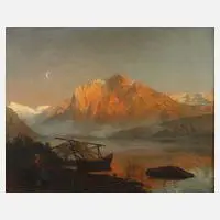 Felix Meyer, Fischerin im Morgengrauen, Öl auf Leinwand