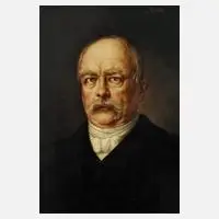 Georg Roessler, Bismarckportrait, Öl auf Holz