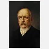 Georg Roessler, Bismarckportrait, Öl auf Holz