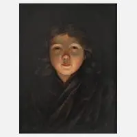 August Riedel, Mädchenportrait, Öl auf Leinwand